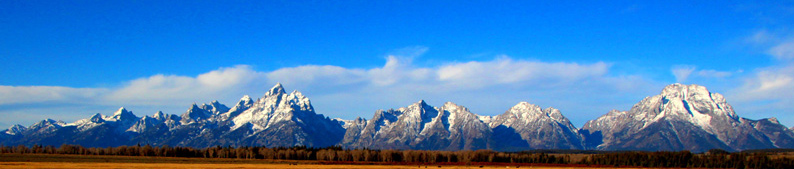 teton range at grand teton national park
